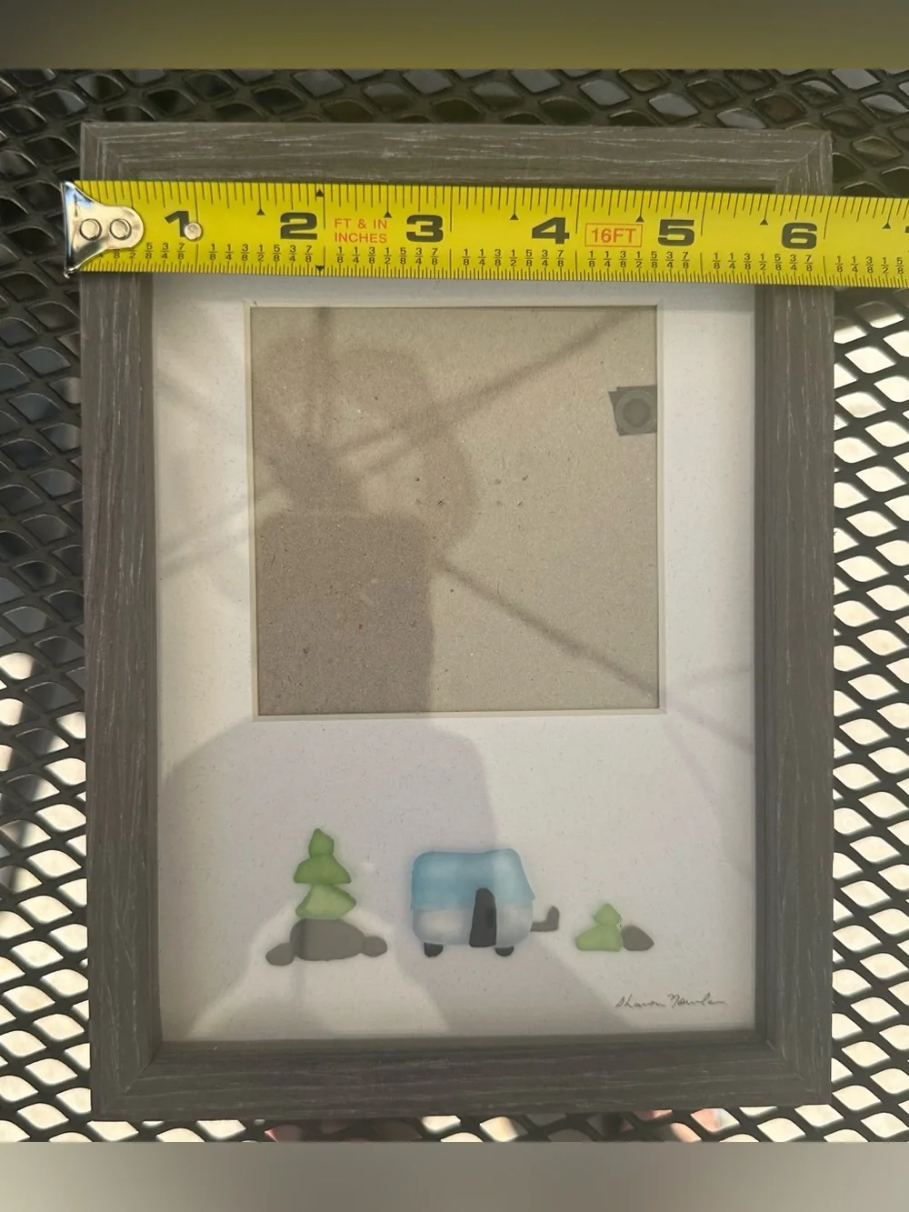 Demdaco Seaglass Accent Picture Frames in Green and Blue with Sharon Nowlan Art